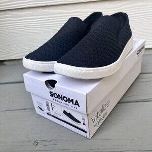 Sonoma Good For Life Women's Catahoula Slip On Shoes Black Size 7M